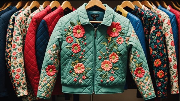 Décorez votre garde-robe avec une veste matelassée fleurie